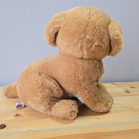 Vintage‎ Dakin Soft Classics Yellow Lab Puppy Plush Dog with Sock 1980s Toy - Picture 4 of 12